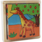 Zoo animal cube puzzle